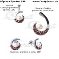 2011: Náušnice s českým granátom a perlou 1294
